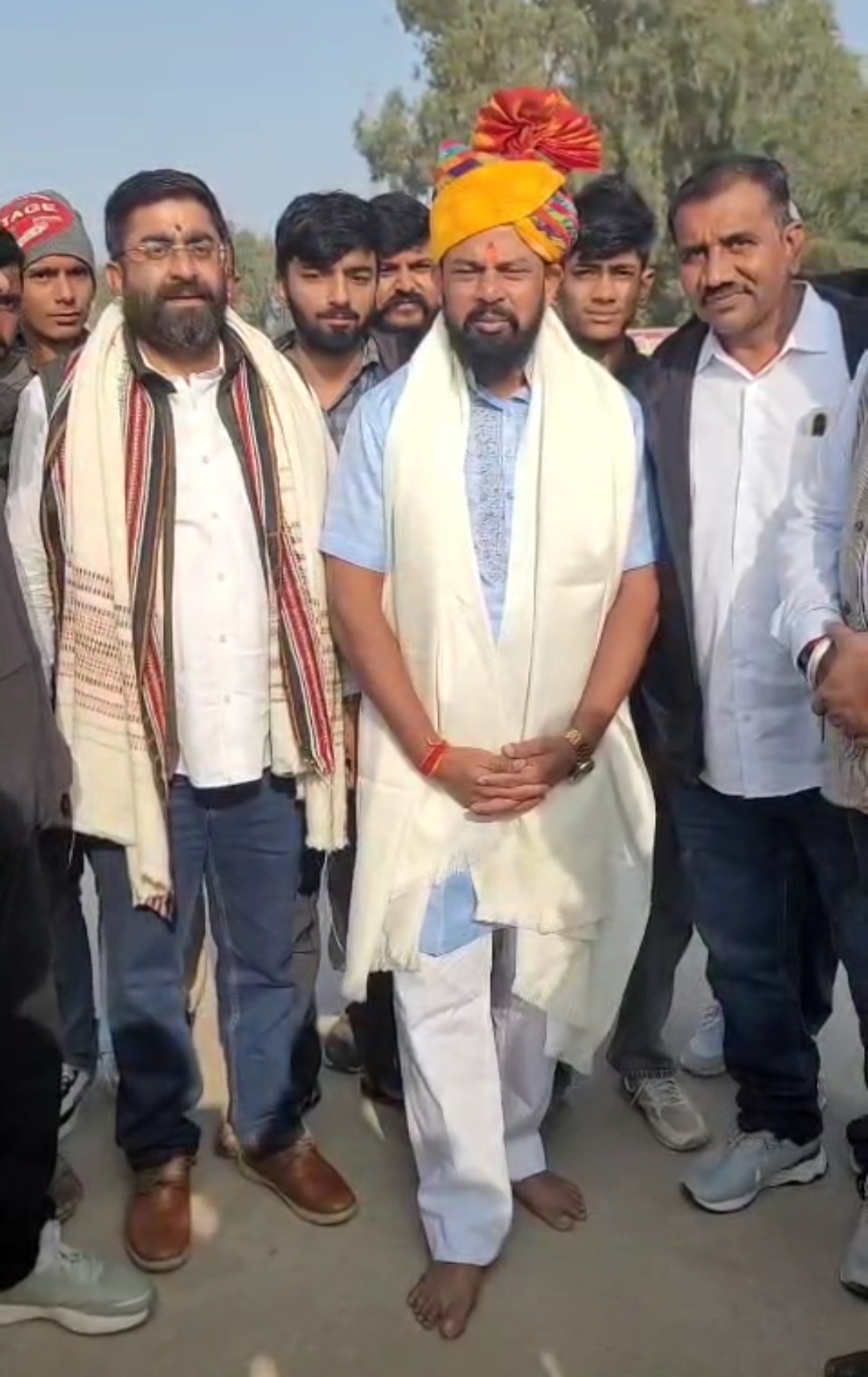 हिंदूवादी नेता टी राजा सिंह का बीकानेर पहुंचने पर किया स्वागत 