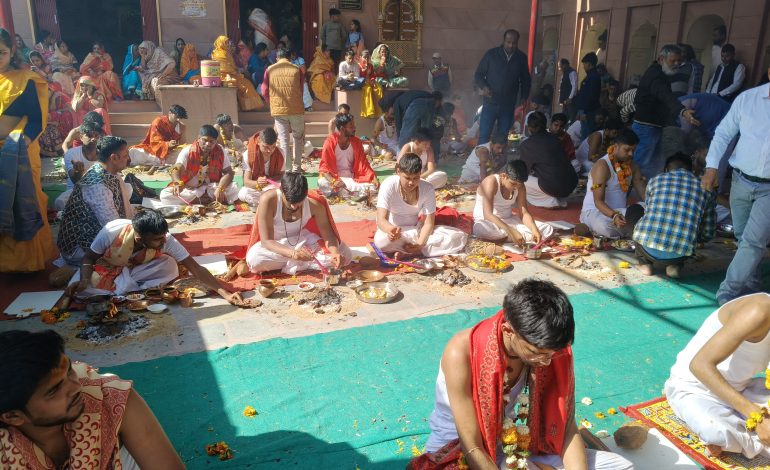 बीकानेर में रतानी व्यासों की बगीची में सामूहिक यज्ञोपवीत संस्कार, 41 बटुकों ने धारण किया जनेऊ