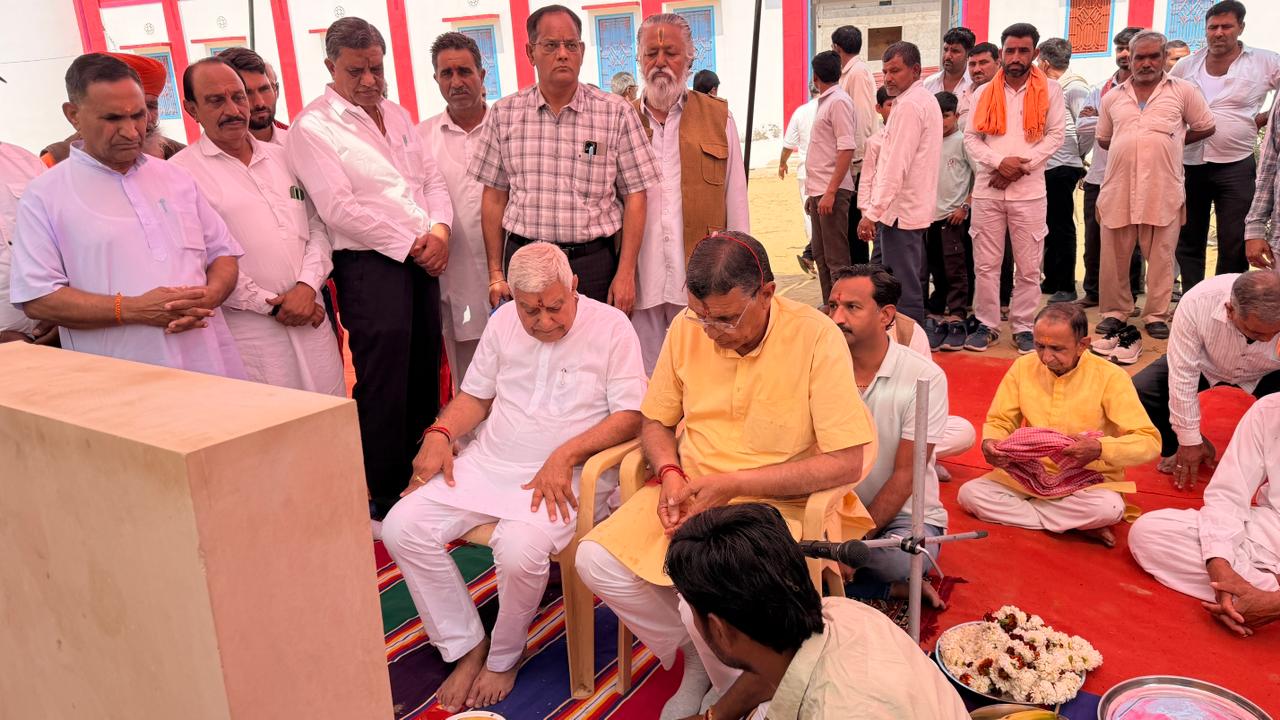 पुनरासर मंदिर जीर्णोद्धार हेतु भव्य कार्यशाला, शिला पूजन के साथ हुआ शुभारंभ