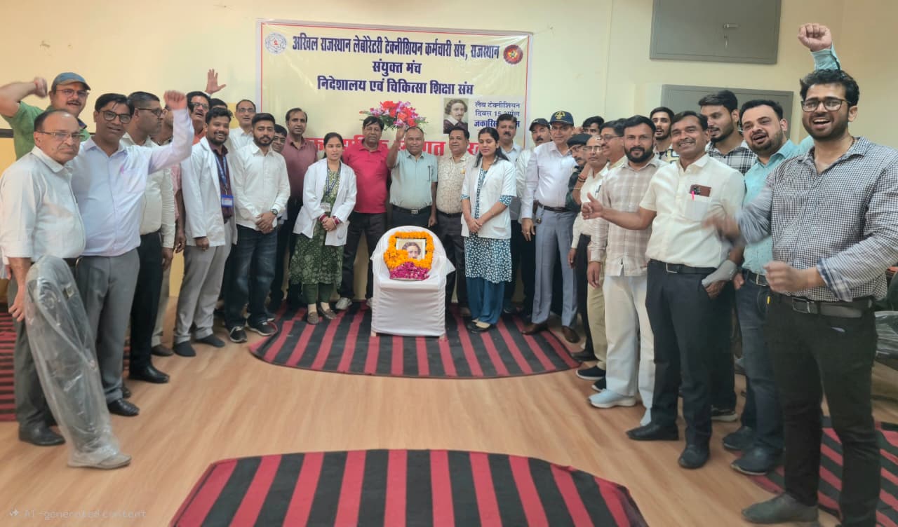 विश्व लैब तकनीशियन दिवस पर बीकानेर में जिला स्तरीय समारोह आयोजित