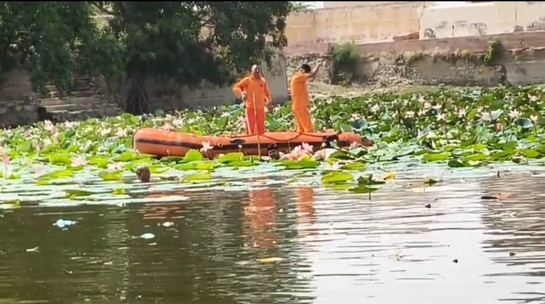 देवीसागर कुंड में कमल का फूल लेने उतरा युवक, डूबने से मौत